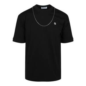 NEW AMBUSH men's chain-detail t-shirt in black